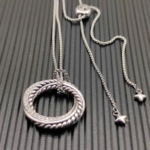 David Yurman Jewelry - David Yurman Sterling Silver Crossover Loop Necklace